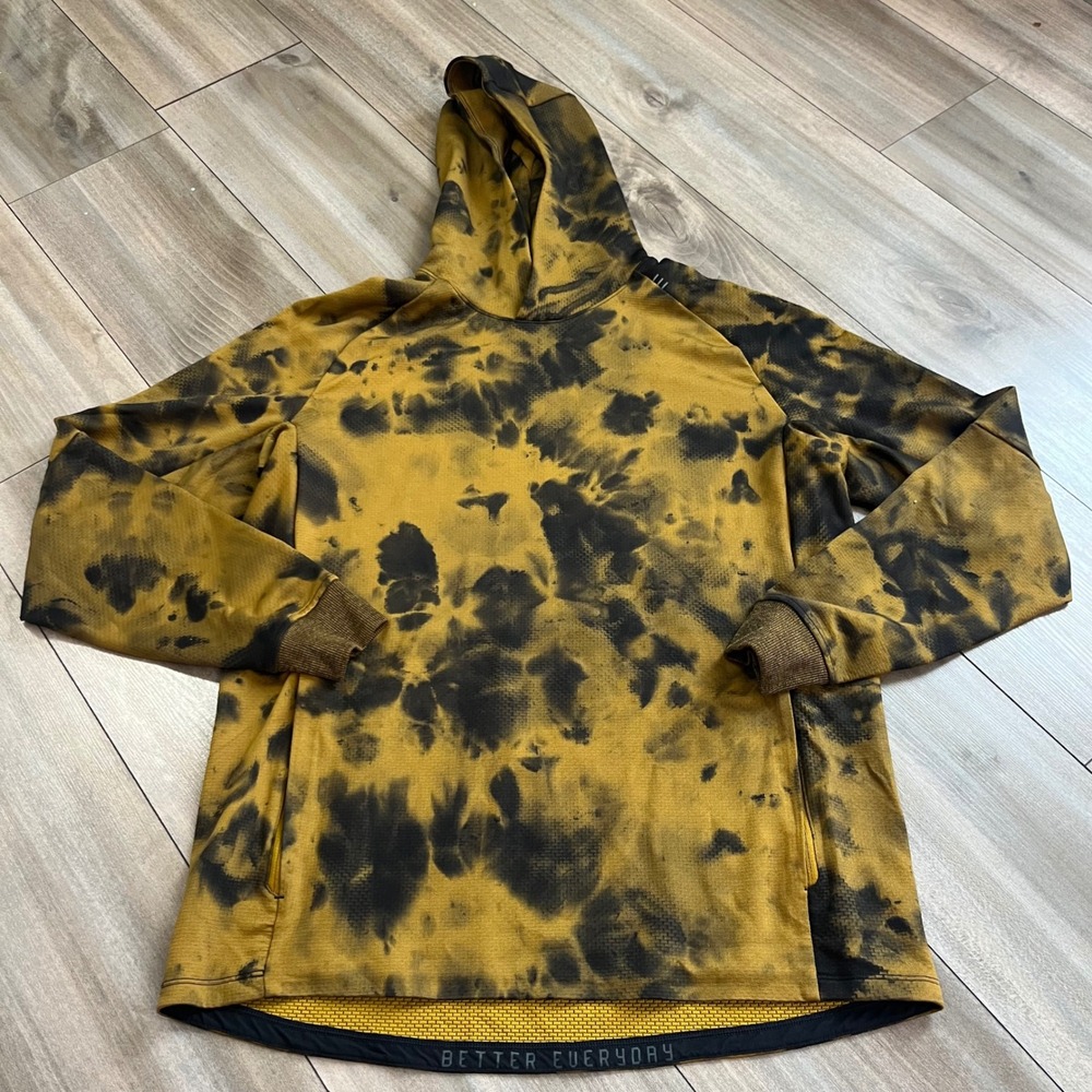 Lululemon Metal Vent Tech Hoodie 2.0 Tie Dye Gold Black Mens Large L Hoodie